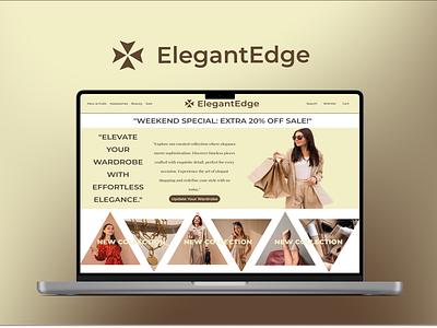 Online Clothing Store Website fashion homepgae ui ux web design