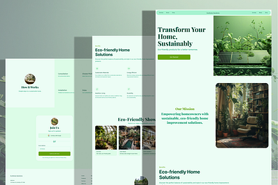 EcoHome Solutions design eco home landing page ui uiux ux