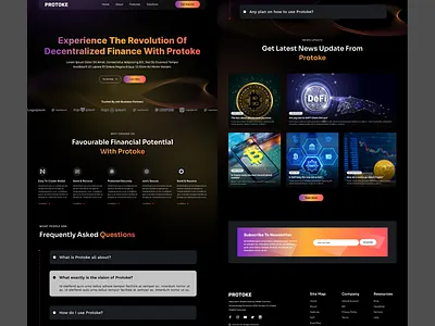 PROTOKE - DeFi Landing Page blockchain crypto defi ui uiux ux web3