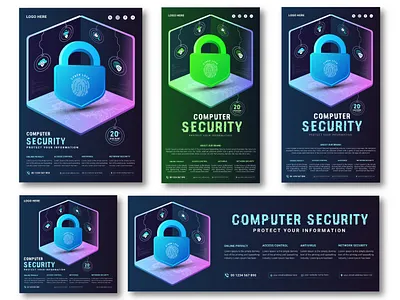 MORDANT CYBER SECURITY FLYER,INSTAGRAM,FACEBOOK COVER AND POST datasecurity