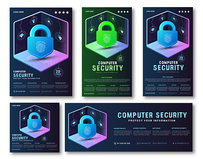 MORDANT CYBER SECURITY FLYER,INSTAGRAM,FACEBOOK COVER AND POST datasecurity