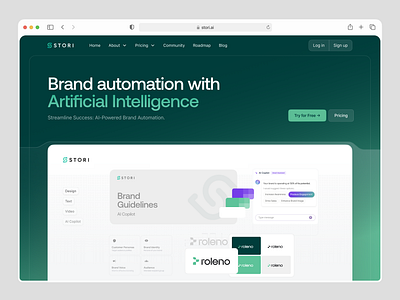 SaaS Landing Page ai ai landing page artificial intelligence automations page branding branding automation landing landing page productivity saas saas landing page ui design