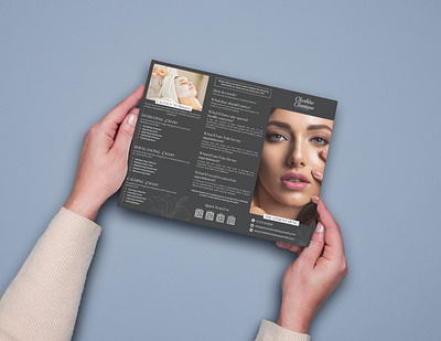 Nails & Beauty Trifold Brochure beauty trifold brochure design black spa brochure graphic design minimalist spa brochure modern brochure modern spa brochure nails beauty trifold brochure nails and beauty brochure