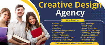 Creative Design Agency Banner Design banner branding graphic design logo services ui