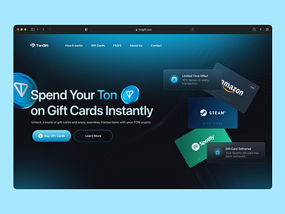 TON Landing Page Exploration blockchain crypto design landingpage ton ui ux web web3 website