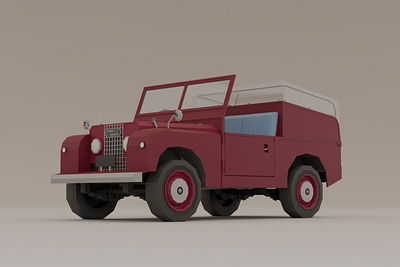 Simple Poly Classic Land Rover 1953 1953 3d 4x4 asset car cars classic game land rover lowpoly poly series 1 simple simple poly vintage