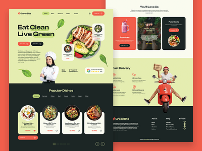 Healthy Food Landing page food landing page food ui food web design gym food healthy dish healthy food healthy food figma healthy food website healthy meals healthy restaurant meal prep weight loss food