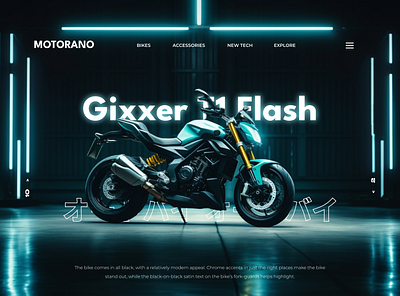 Motorano web Design 3d animation app appdesign branding daily design figma gixxer graphic design landing page logo modern motion graphics motorbike new photoshop ui ux website