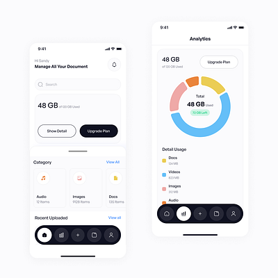 File Management Mobile App file management mobile app saas ui uiux