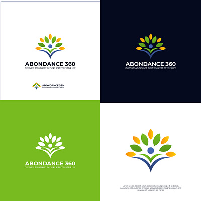 ABONDANCE 360 3d animation branding education graphic design home logo tree ui