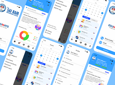 Edumate - University Student's Portal app college event mobile app portal profile student ui university ux