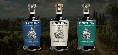 Fortuna Olive Oil Packaging bottle design engraving etching graphic design illustration olive oil packaging