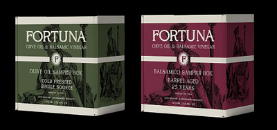 Fortuna Olive Oil Custom Box Design balsamic box design custom box olive oil packaging packaging design