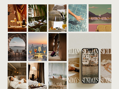 Luxurious Escapes: 4 & 5-Star Hotels Mood Board art direction brand design brand refresh branding colours concept creative design experience graphic design hospitality luxurious hotels mood board photograhy typography visual identity