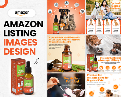 Amazon Listing Images/Infographics - Hemp Oil for Pets amazon amazonlisting amazonlistingimages branding design graphic design graphicdesign illustration listingimages photoshop