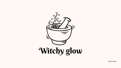 Logo for a witch shop branding graphic design logo