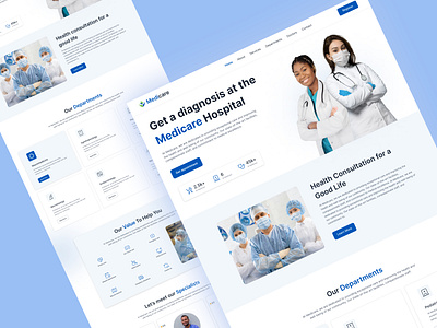 Hospital Landing Page Design appointment design doctor appointment hospital hospital landing page landing page ui uiux ux website