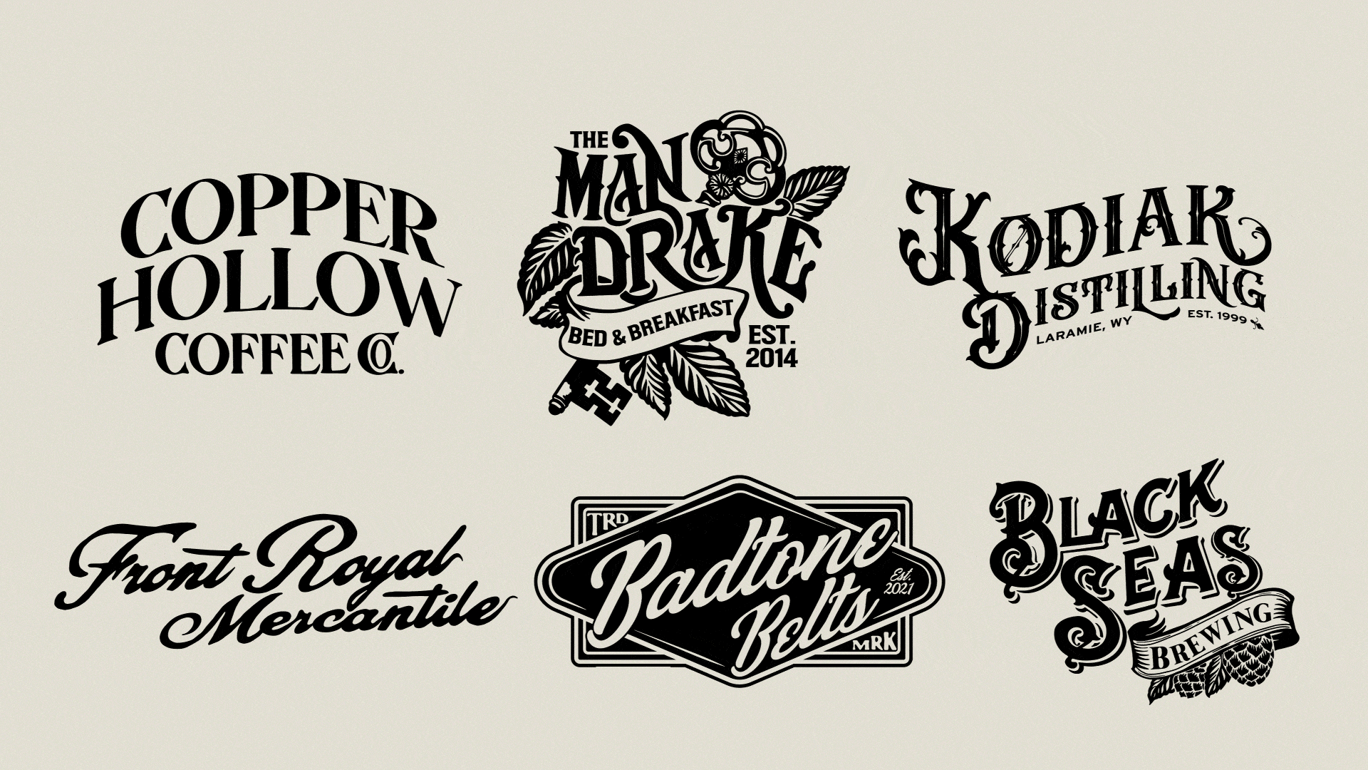 Logo Portfolio 2023 badge design handlettering logo design script logo victorian logos wordmarks