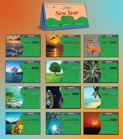 Calander Design 2025 branding calader design 2025 calander calander design graphic design logo new year presentation schedule year