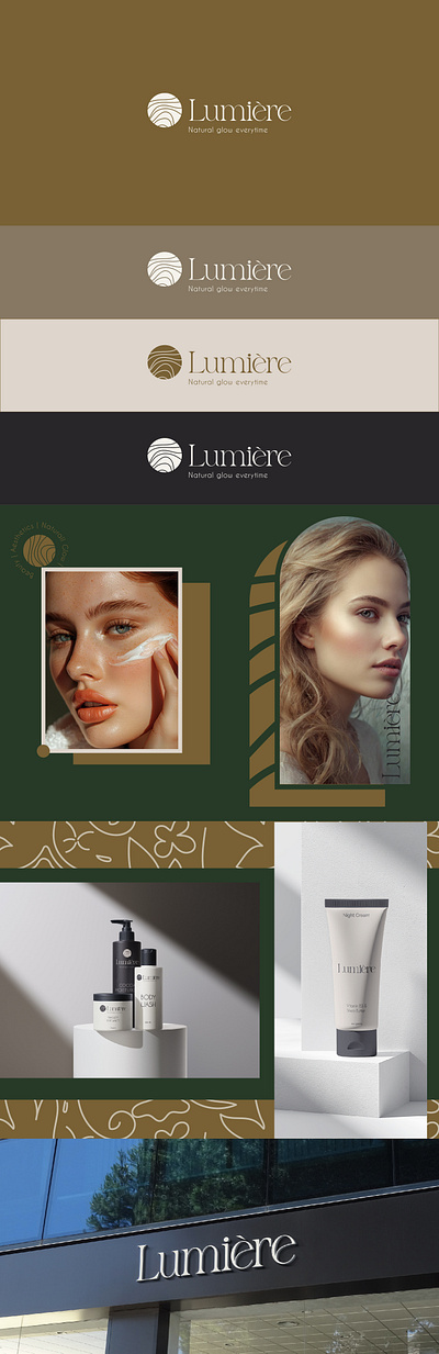 Lumiere Branding | Beauty & skincare beauty brand guidelines brand identity brand identity guidelines branding business cosmetics design designer graphic design guidebook icon illustration logo natural skincare