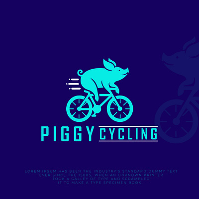 Pig Cycle Logo Design business logo cycle logo graphic design logo logo design minimal logo pig cycle logo pig logo