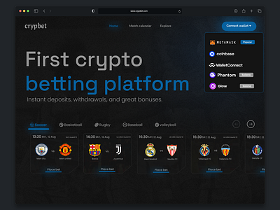 Crypto Betting Website betting betting website crypto crypto betting ui