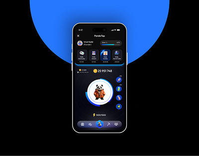Panda Tap - App Ui crypto app ui crypto mobile app mining mining app mining mobile app design mobile app design modern modern app modern ui app ui app design