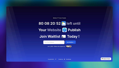 Prowaitlist - Framer Waitlist figma framer landing ui ux waitlist