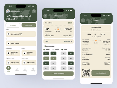 Mobile app - Flight booking app air ticket airplane ticket app design aviation app aviation app design booking app flight app flight booking app mobile app mobile app design modern app product design ticketing app travel agency travel app trip ui ui design ux ux design