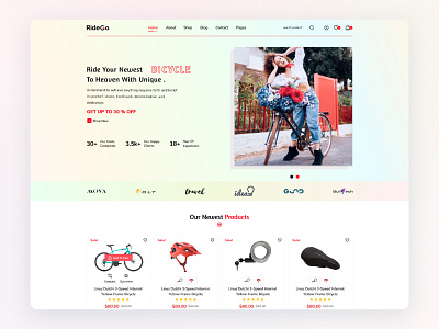 Bicycle Landing Page design web design website website design