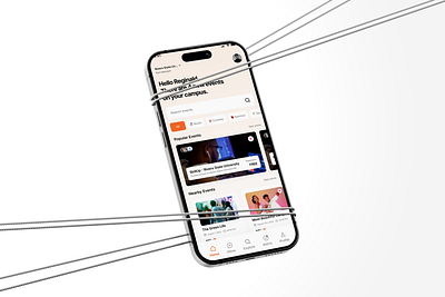 University Event Mobile App UI/UX Design aesthetics branding design illustration product design ui design uiux user experience user interface