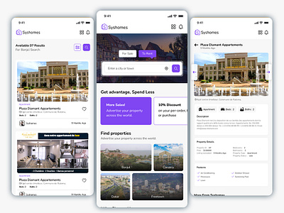 Property Listing Mobile App Design And Development (Android/IOS) app app design property property app ui property listing ui design