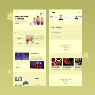 Saffron Web - Landing Ui Design branding design figma graphic design icon illustration logo ui ux