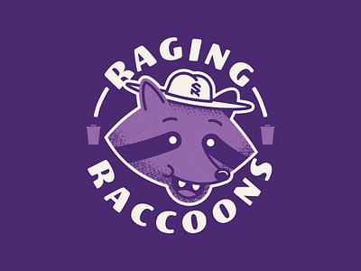 Raging Raccoons animal illustration raccoon trash