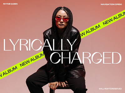 Lyrically Charged album artist clean concept creative design echo lyrics melodies music musician release singer soul sound ui ux vibes webdesign website