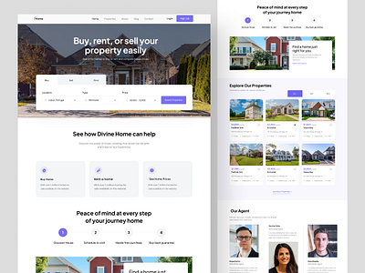 Real Estate Website buy cool home landing landing page landingpage minimal property real estate real estate agency real estate website realestate rent sell web design website design