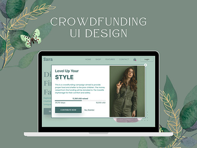 Crowdfunding UI Design - Daily UI #032 crowdfunding daily ui ui design