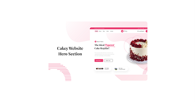 Cakey Website Hero - Section graphic design ui