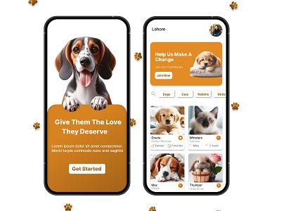 Pet Adoption App Design dailyui design product design ui ui ux ux