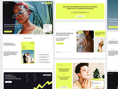 UI\UX | Web Design & Branding For Cosmetics Supplier beauty industry branding cosmetics website design trends figma framer graphic design landing modern cosmetics modern website shop website shopify skincare ui web web design web development webflow website wellness