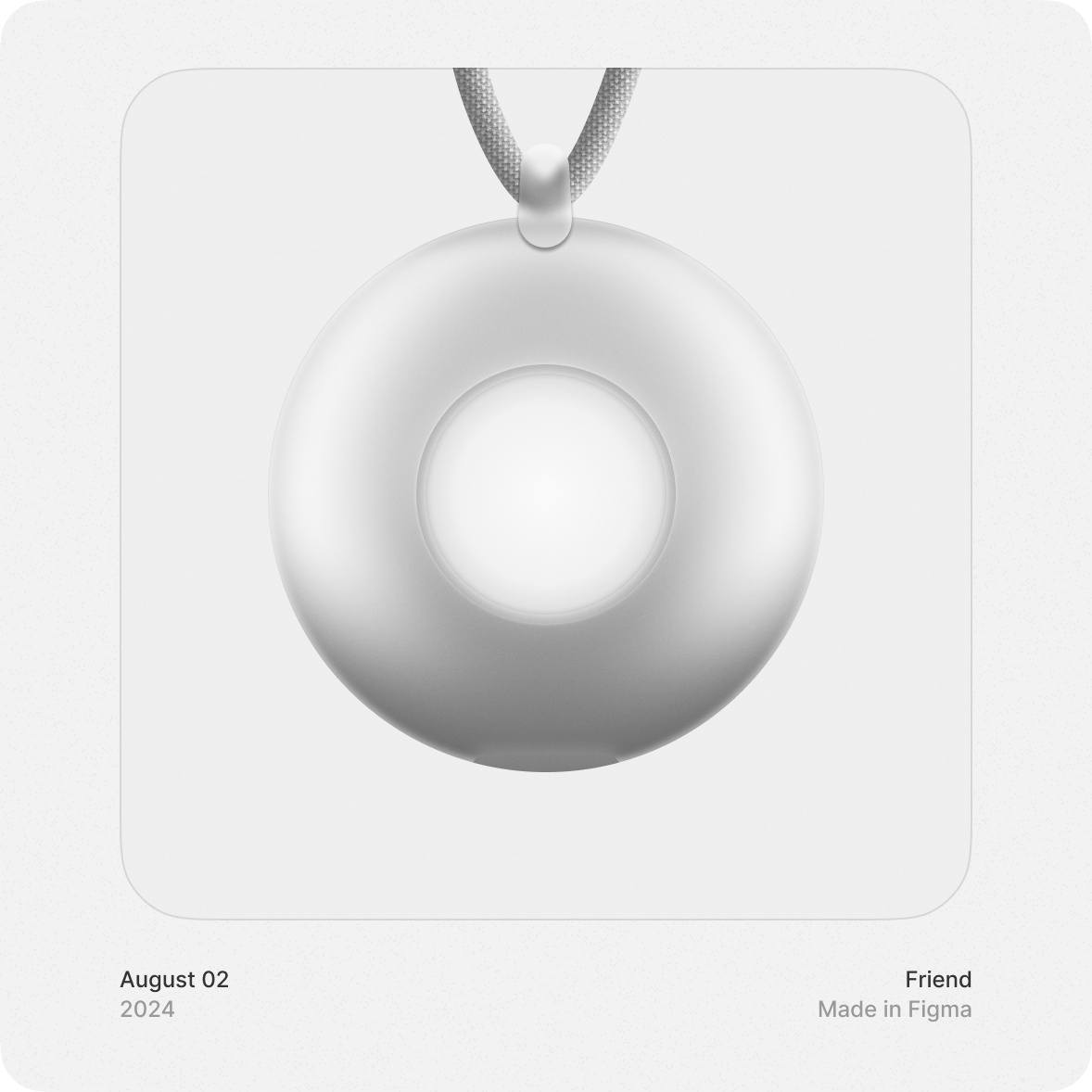 Friend AI animation app design friend illustration logo minimal motion neckband simple skewporphic ui ux watchmegrow