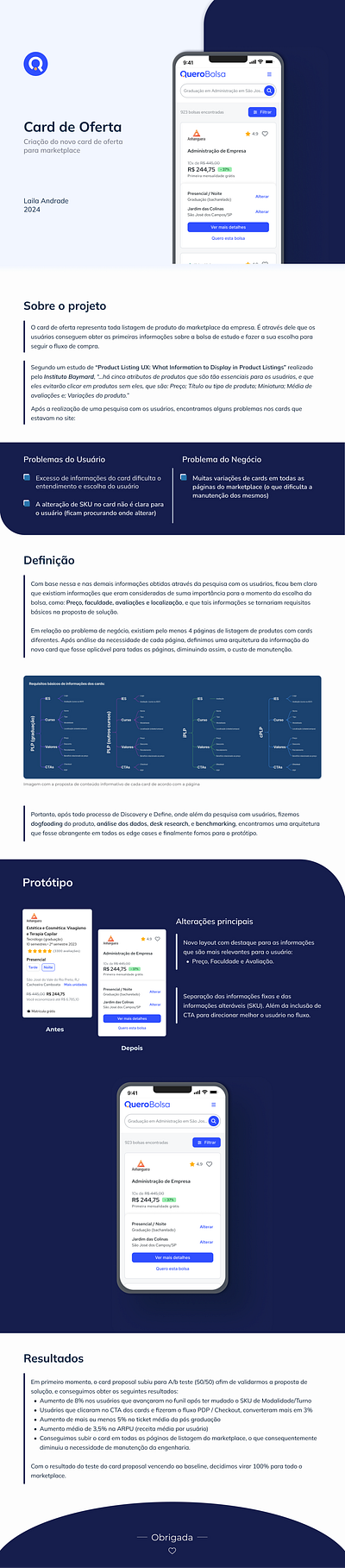 Case 2024 - Card de Oferta branding card case design de produto figma interface redesign ui ux uxui