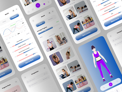 FitFusion Fitness App 3d animation branding figma graphic design logo mockup motion graphics ui