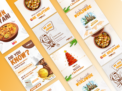 Social Media and Print Designs for Meensatti branding graphic design social media post