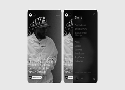 Music news app app design design figma mobile app mobile design mobile uiux music app music news app typography ui ui design uiux ux