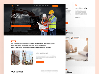 Website Design For Construction - Landing Page Design building design construction company construction design construction industry construction portfolio construction solutions construction ux construction website