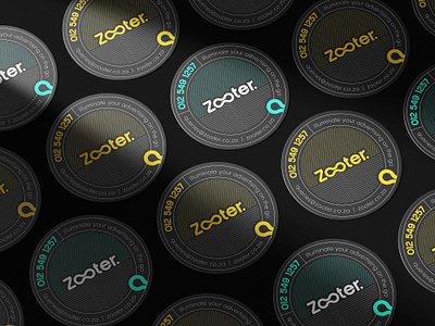 Zooter coaster/business card design