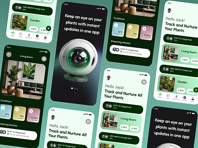 Plant Care App Design Concept 3d ai clean concept design design concept elegant green minimal mobile mobile app design modern ui uiux user interface user interface design ux visual design