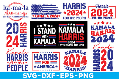 Kamala Harris 2024 for President PNG graphic design harris for president kamala harris 2024 svg kamala harris 2024 svg png madam president svg