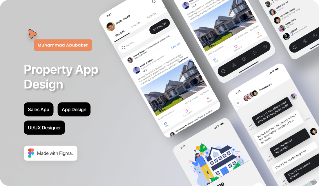 Property App Design app design application application design apps property app real estate ui design uiux user interface ux ux design